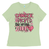 Matcha cancer picked the wrong girl malia Ladies Tee - MaliasSmallBusiness