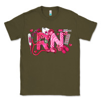 Army Green rn breast cancer registered nurse Classic Tee - LillyAllenDesigns