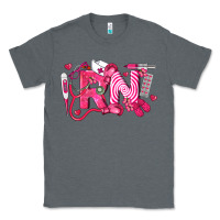 Charcoal Heather rn breast cancer registered nurse Classic Tee - LillyAllenDesigns