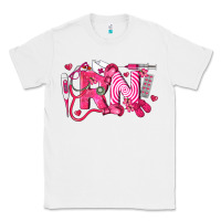 White rn breast cancer registered nurse Classic Tee - LillyAllenDesigns