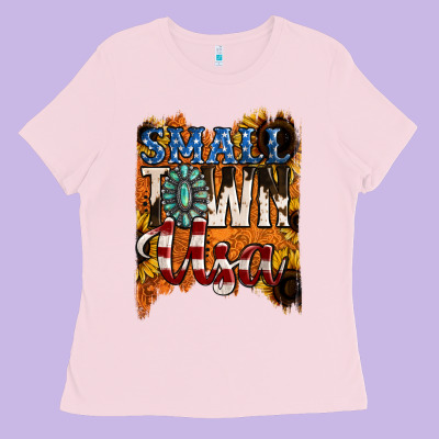 Small Town Usa Gemstone Ladies Tee Designed By Jasminsmagicworld