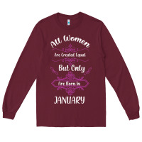 Burgundy Legends are born in January shirt Long Sleeve Tee - Bettercallsaul