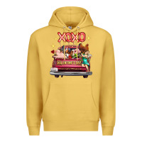 Antique Gold Valentine's Day Truck Farm Animals Cupid XOXO Premium Hoodie - FaDigitalArtStudio