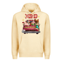 Pina Colada Valentine's Day Truck Farm Animals Cupid XOXO Premium Hoodie - FaDigitalArtStudio