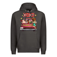 Smoke Valentine's Day Truck Farm Animals Cupid XOXO Premium Hoodie - FaDigitalArtStudio