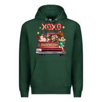 Valentine's Day Truck Farm Animals Cupid Xoxo Premium Hoodie | Teevron