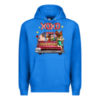 True Royal Valentine's Day Truck Farm Animals Cupid XOXO Premium Hoodie - FaDigitalArtStudio