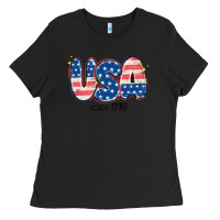 Black usa since 1776 Ladies Tee - MaliasSmallBusiness