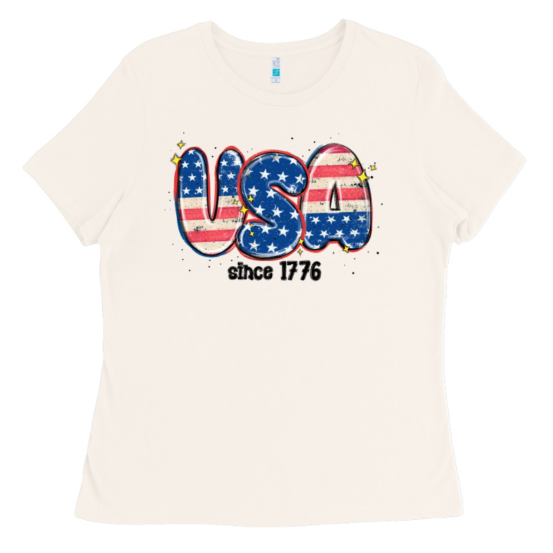 Usa Since 1776 Ladies Tee by MaliasSmallBusiness | Teevron