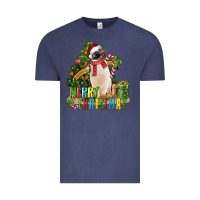 Vintage Denim Merry Christmas Penguin Vintage Tee - LillyAllenDesigns