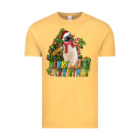 Vintage Mustard Merry Christmas Penguin Vintage Tee - LillyAllenDesigns