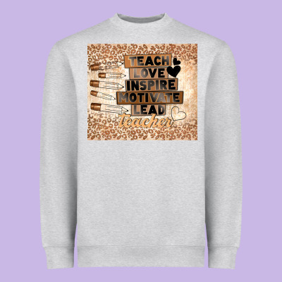 Black Teacher Heavyweight Sweatshirt Designed By Tumblerdesignbyshophia
