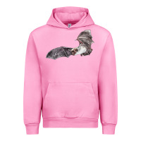 Fuchsia Pink mexican free tailed bat Urban Hoodie - LillyAllenDesigns