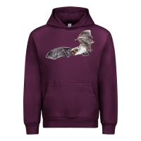 Mauve Wine mexican free tailed bat Urban Hoodie - LillyAllenDesigns