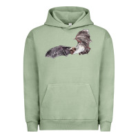Pigment Oil Green mexican free tailed bat Urban Hoodie - LillyAllenDesigns