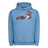 Pigment Pebble Blue mexican free tailed bat Urban Hoodie - LillyAllenDesigns
