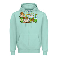 Seafoam fantastic movie character coffee cups Zipper Hoodie - OliviaCreatesArt