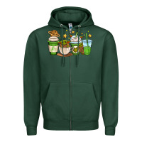 Sports Green fantastic movie character coffee cups Zipper Hoodie - OliviaCreatesArt