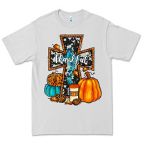 Dove Grey thankful cross Premium Tee - JahusDesignShop