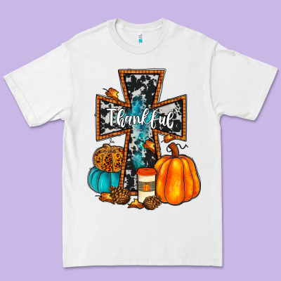 Thankful Cross Premium Tee Designed By Jahusdesignshop