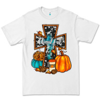 White thankful cross Premium Tee - JahusDesignShop