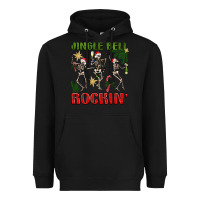 Black Jingle Bell Rockin' Heavyweight Hoodie - BundleAndBundleShop