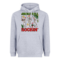 Heather Grey Jingle Bell Rockin' Heavyweight Hoodie - BundleAndBundleShop