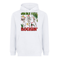 White Jingle Bell Rockin' Heavyweight Hoodie - BundleAndBundleShop