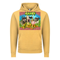 Vintage Mustard Happy Easter Farm Animals 20oz skinny Vintage Hoodie - LillyAllenDesigns