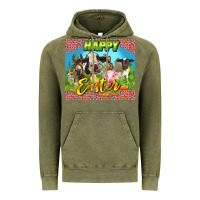 Happy Easter Farm Animals 20oz Skinny Vintage Hoodie | Teevron