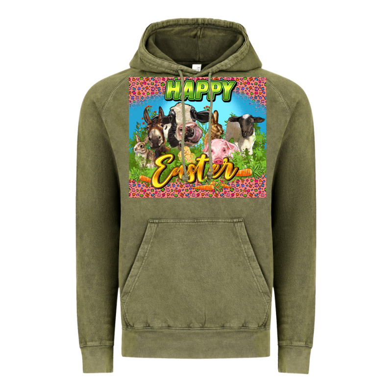 Happy Easter Farm Animals 20oz Skinny Vintage Hoodie by LillyAllenDesigns | Teevron