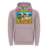 Vintage Zinc Happy Easter Farm Animals 20oz skinny Vintage Hoodie - LillyAllenDesigns