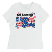 White god bless america Ladies Tee - MaliasSmallBusiness