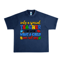 Navy only a special teacher can hear what a child can n Urban Heavy Tee - Artiststas