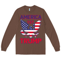 Chestnut Trump America First Eagle Long Sleeve Tee - Bettercallsaul