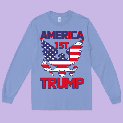 Trump America First Eagle Long Sleeve Tee Designed By Bettercallsaul