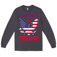 Smoke Trump America First Eagle Long Sleeve Tee - Bettercallsaul