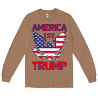 Toasted Coconut Trump America First Eagle Long Sleeve Tee - Bettercallsaul