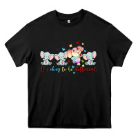 Black it's okay to be different Heavy Core Tee - MaliasSmallBusiness