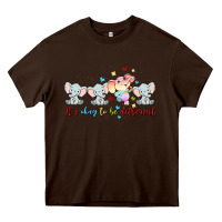 Chocolate Brown it's okay to be different Heavy Core Tee - MaliasSmallBusiness