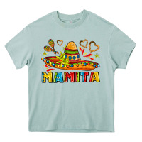 Mamita And Sombrero With Lime Flowers Heavy Core Tee | Teevron