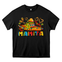 Black mamita and sombrero with lime flowers Heavy Core Tee - AdoDesignShop