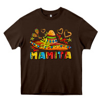 Chocolate Brown mamita and sombrero with lime flowers Heavy Core Tee - AdoDesignShop