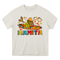 Cream mamita and sombrero with lime flowers Heavy Core Tee - AdoDesignShop