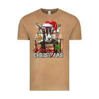 Vintage Camel Merry Christmas Alpine Goat Vintage Tee - LillyAllenDesigns