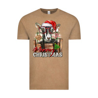 Merry Christmas Alpine Goat Vintage Tee | Teevron