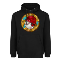 Black baseball with sunflower round earrings Heavyweight Hoodie - BundleAndBundleShop