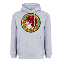 Heather Grey baseball with sunflower round earrings Heavyweight Hoodie - BundleAndBundleShop