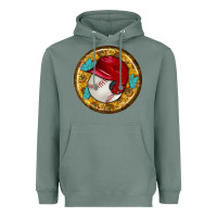 Sage baseball with sunflower round earrings Heavyweight Hoodie - BundleAndBundleShop