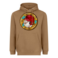 Toasted Coconut baseball with sunflower round earrings Heavyweight Hoodie - BundleAndBundleShop